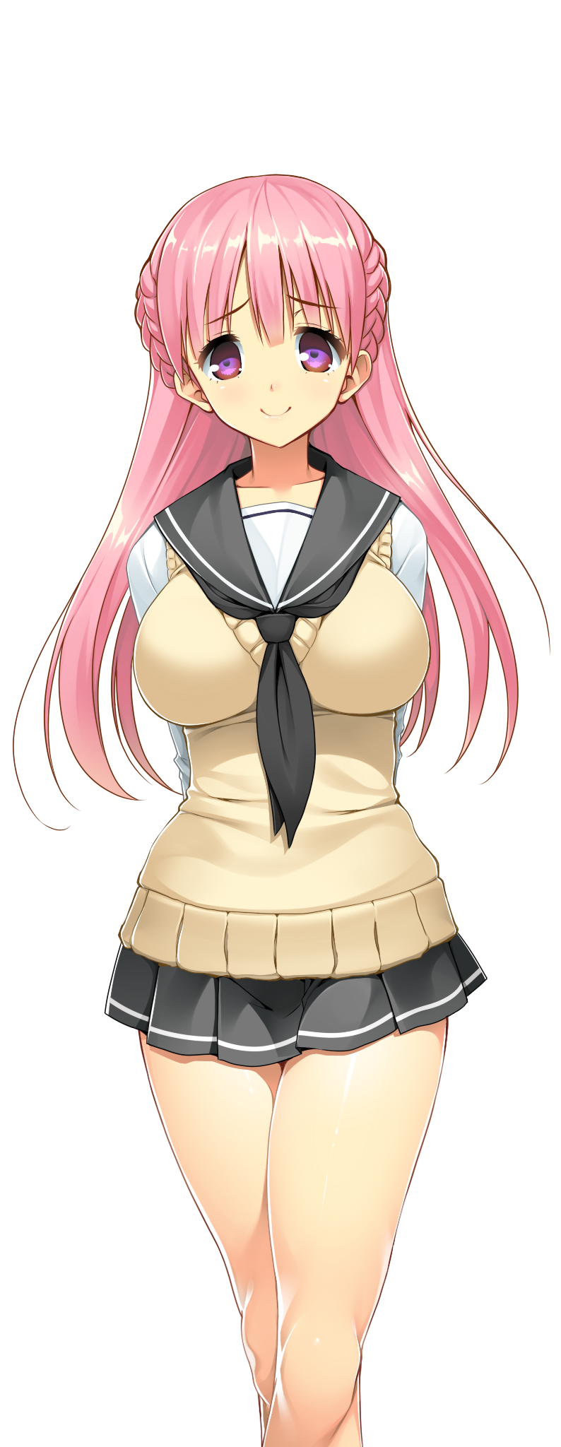 1girl, arms_behind_back, breasts, erectlip, female, game_cg, gyakuten_majo_saiban:_chijo_na_majo_ni_sabakarechau, highres