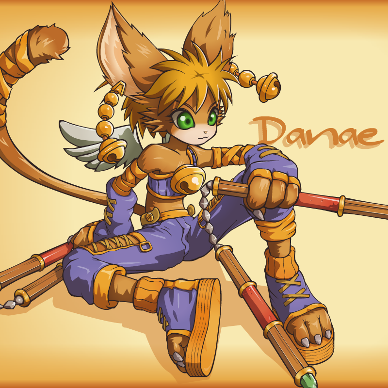 1girl, animal_ears, bell, bell_earrings, daena, earrings, furry, green_eyes
