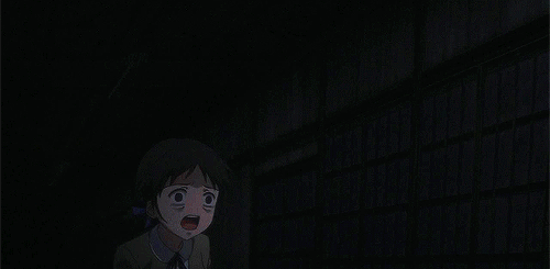 2girls, animated, animated_gif, blood, corpse_party, multiple_girls, running, scared