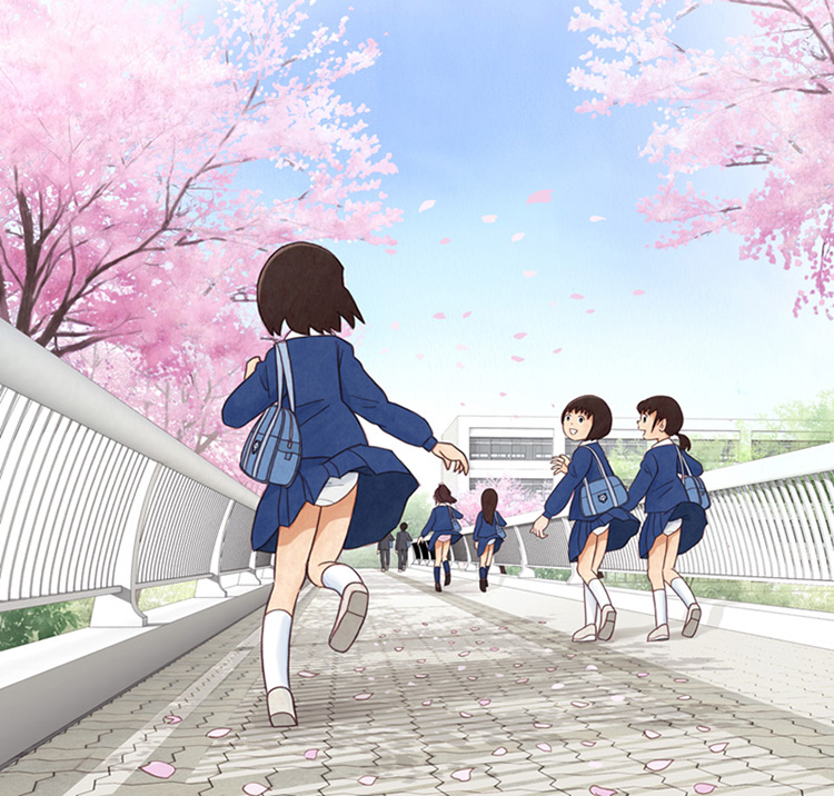 2boys, 5girls, child, kiyo_(kyokyo1220), multiple_boys, multiple_girls, original, panties