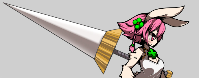 1girl, furry, omunikin, original, pink_hair, rabbit, red_eyes, short_hair