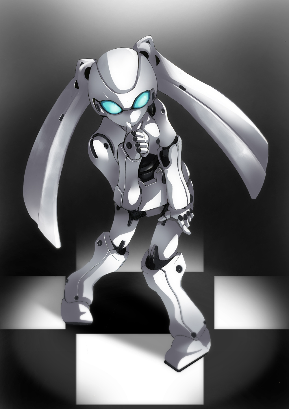 drossel_von_flugel, fireball, fireball_(series), highres, ishida_baru, robot, robot_girl, thumbs_up