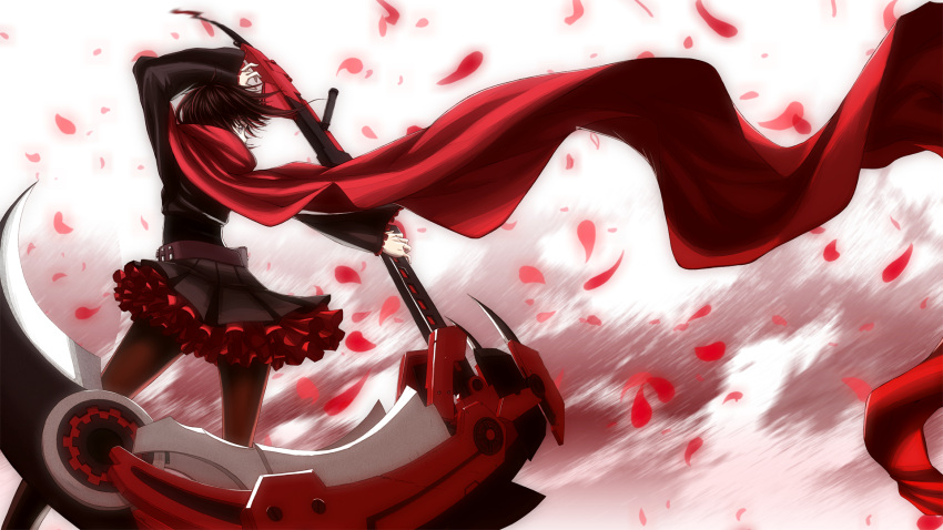 1girl, cape, grey_eyes, hood, lolita_fashion, mioshiki, petals, rose_petals