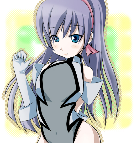 00s, 1girl, artist_request, female, leotard, long_hair, lou_roux, shinkon_gattai_godannar!!