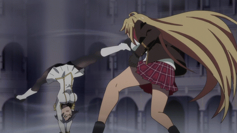 animated, animated_gif, fight, shigure_kasumi, shikishima_mirei, tagme, valkyrie_drive, valkyrie_drive_-mermaid-