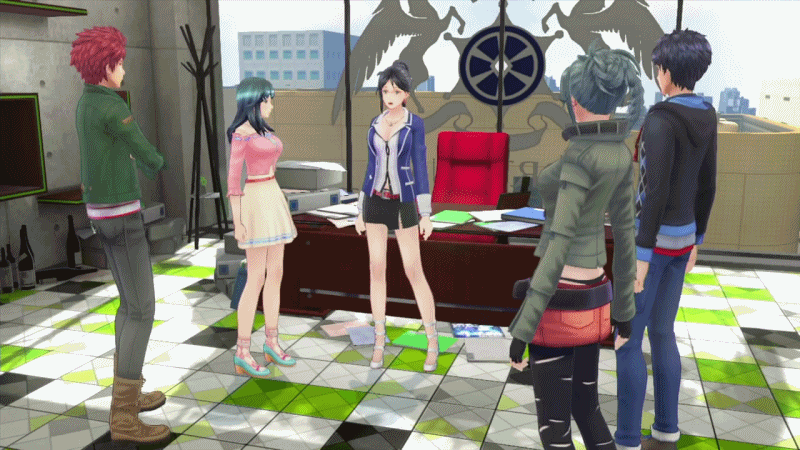 1girl, 2boys, 3d, 3girls, akagi_touma, animated, animated_gif, aoi_itsuki