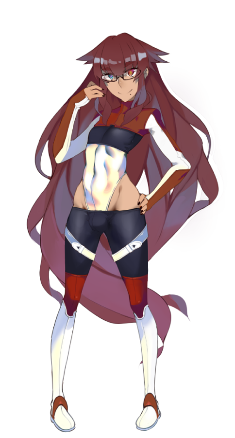 1boy, belt, boots, flat_chest, full_body, glasses, green_eyes, heterochromia