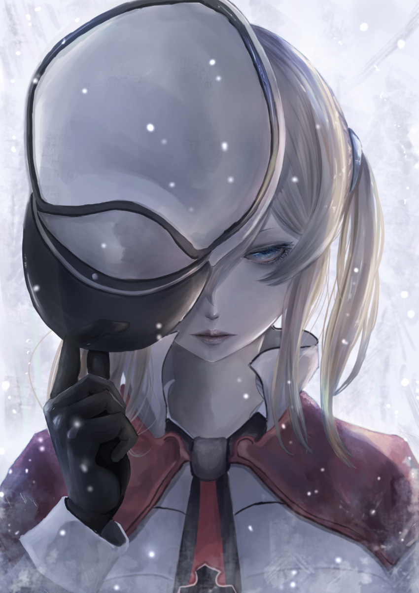 1girl, black_gloves, blonde_hair, blue_eyes, capelet, gloves, graf_zeppelin_(kantai_collection), hat