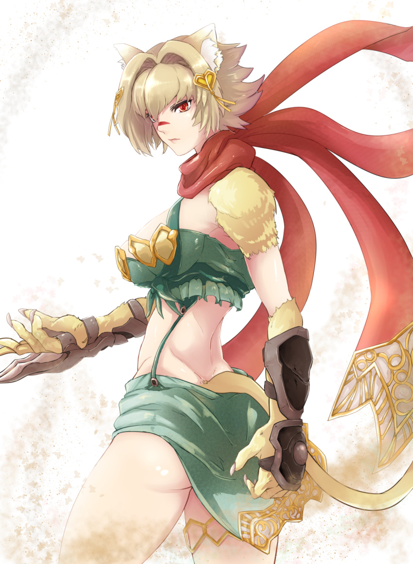 1girl, ada_(sennen_sensou_aigis), animal_ears, brown_hair, cat_ears, cat_tail, hair_ornament, highres