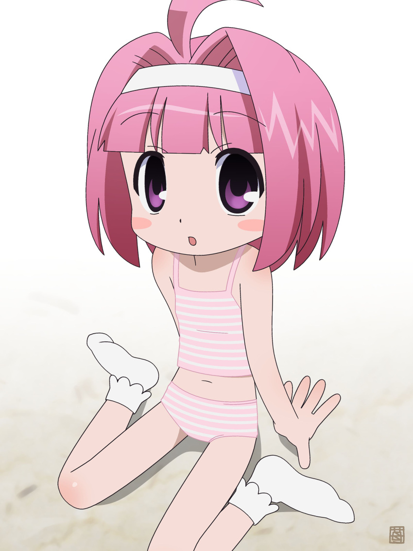 child, hatomugisan, mint_clark, panties, pink_hair, rio_-rainbow_gate!-, super_blackjack, underwear