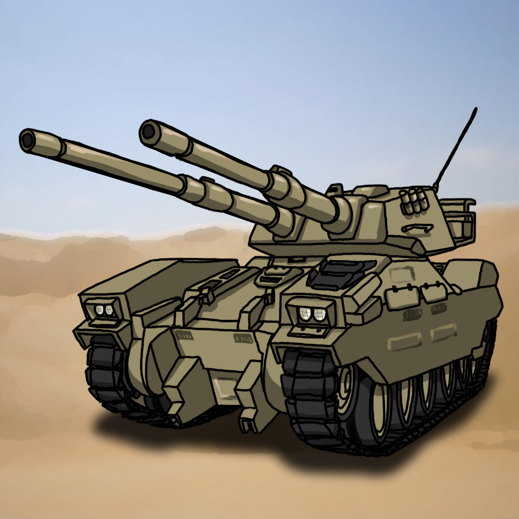 gundam, hirodango, military, military_vehicle, mobile_suit_gundam, no_humans, tank, type_61_(gundam)
