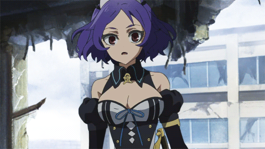1girl, animated, animated_gif, blue_hair, bouncing_breasts, breasts, chess_belle, cleavage