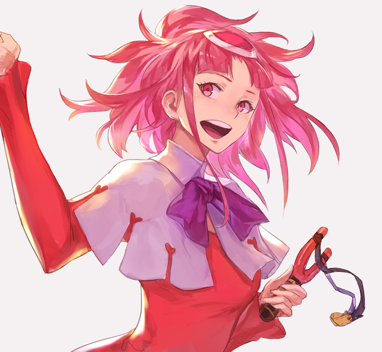 1girl, :d, guchico, gundam, gundam_g_no_reconguista, hat, noredo_nug, open_mouth