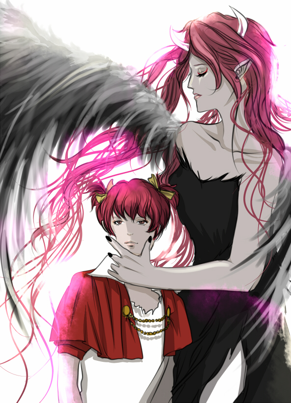 2girls, akura_(arc_the_lad), arc_the_lad, arc_the_lad_ii, choko_(arc_the_lad), dual_persona, long_hair, multiple_girls