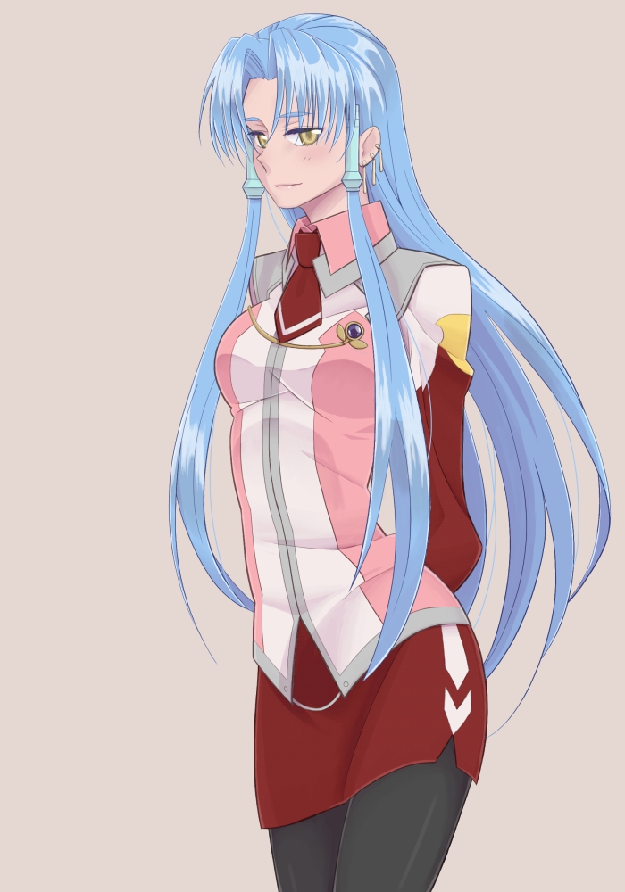 1girl, aqua_hair, banpresto, blue_hair, earrings, glacies, jewelry, long_hair