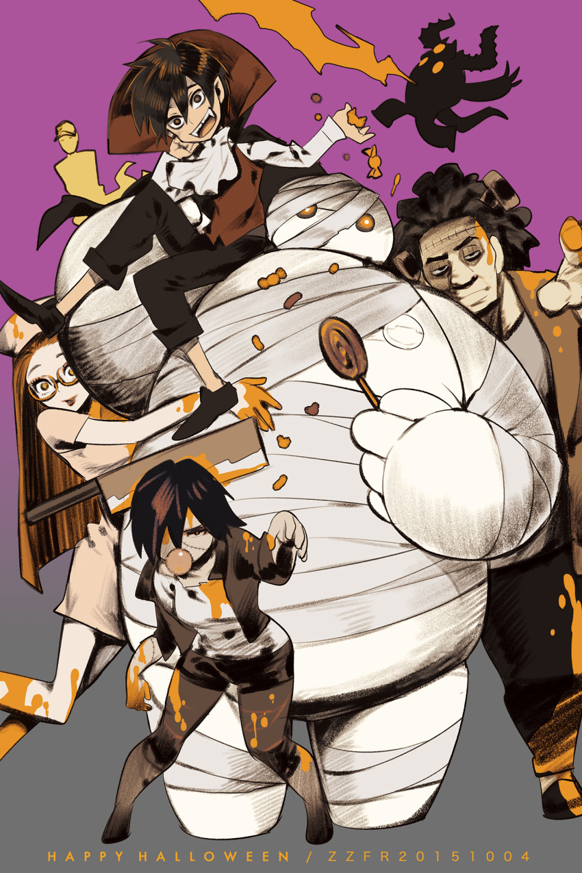 2girls, 4boys, baymax, big_hero_6, brothers, disney, fred_(big_hero_6), gogo_tomago