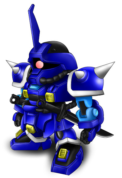 chibi, efreet_(gundam), gundam, gundam_cross_dimension_0079, mecha, mobile_suit_gundam, sword, weapon