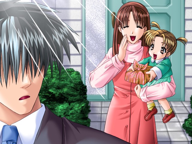 640x480, brown_hair, child, closed_eyes, family, game_cg, good_end, green_hair
