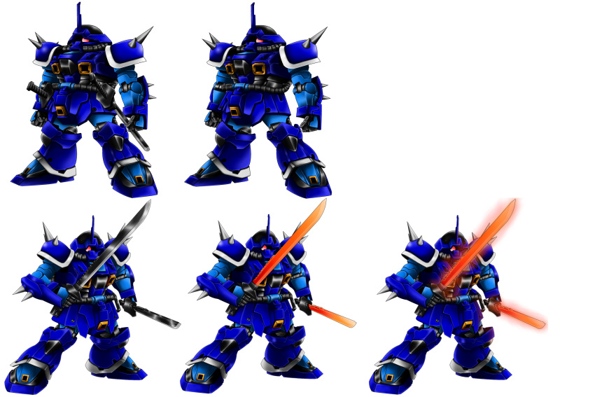 artist_request, dual_wielding, efreet_(gundam), gundam, gundam_cross_dimension_0079, highres, mecha, mobile_suit_gundam