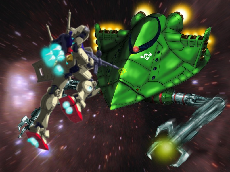 bigro, gun, gundam, mecha, mobile_suit_gundam, rx-78-2, shield, space