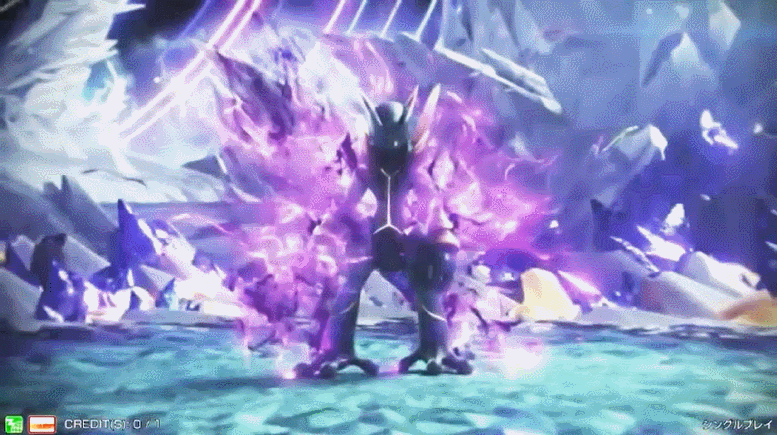 3d, animated, animated_gif, energy, looking_at_viewer, mega_mewtwo_x, mega_pokemon, mewtwo