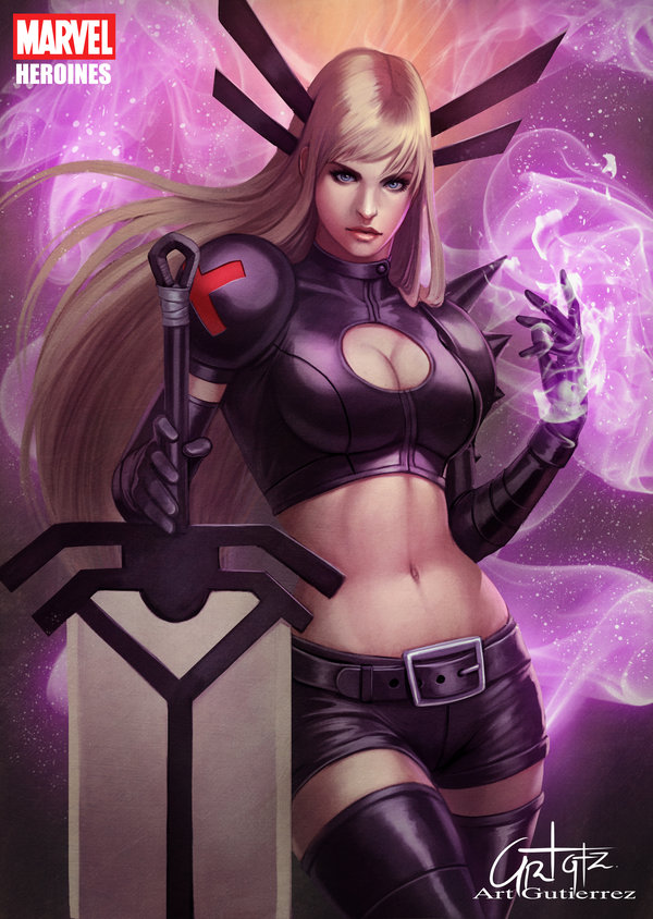 1girl, arturo_gutierrez, aura, belt, blonde_hair, breasts, cleavage, cleavage_cutout