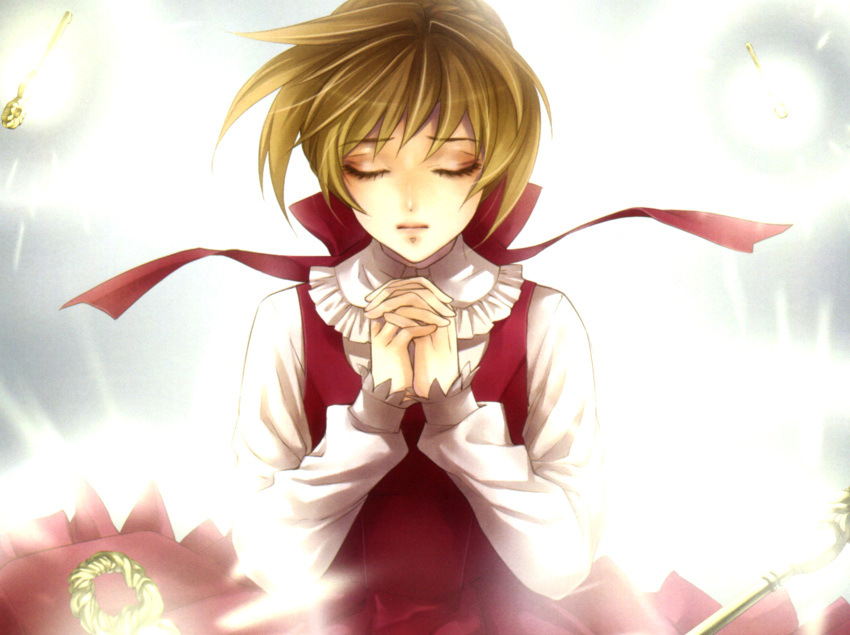 blonde_hair, blue_eyes, hanna_ellington, usaba_kagerou, will_o'_wisp