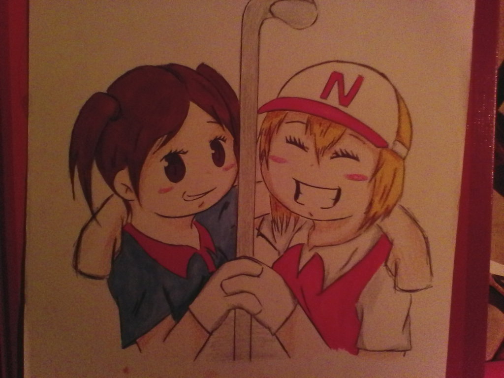 blush, maple_(nintendo), mario_golf, nintendo, plum_(nintendo), smile