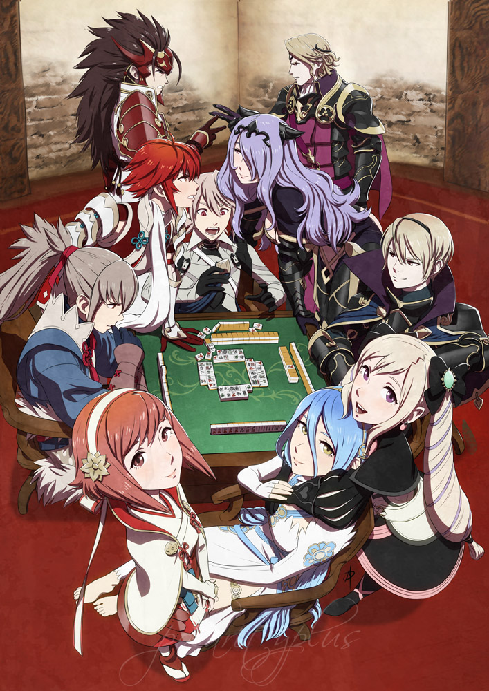 5boys, 6+girls, aqua_(fire_emblem_if), azura_(fire_emblem), board_game, camilla_(fire_emblem), camilla_(fire_emblem_if), corrin_(fire_emblem)