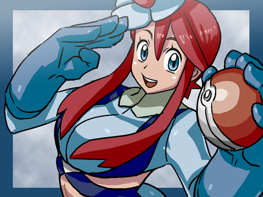10s, 1girl, aruni, blue_eyes, blush, breasts, female, fuuro_(pokemon)