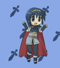 1boy, androgynous, animated, animated_gif, belt, blue_hair, boots, cape