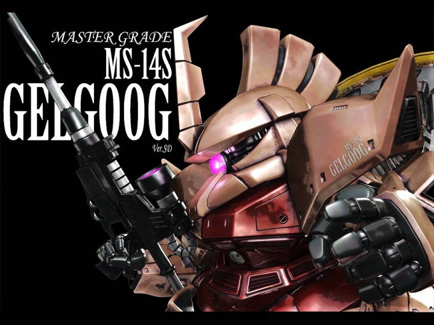 a_mituhashi, character_name, chibi, gelgoog, gelgoog_s_char_custom, gun, gundam, mecha
