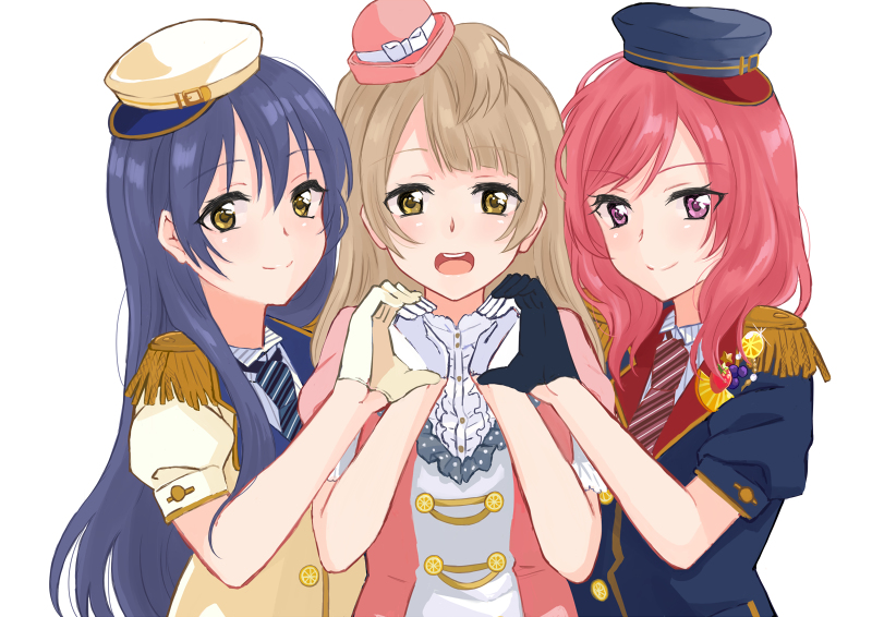 2girls, blue_hair, blush, brown_hair, long_hair, love_live!_school_idol_project, minami_kotori, multiple_girls