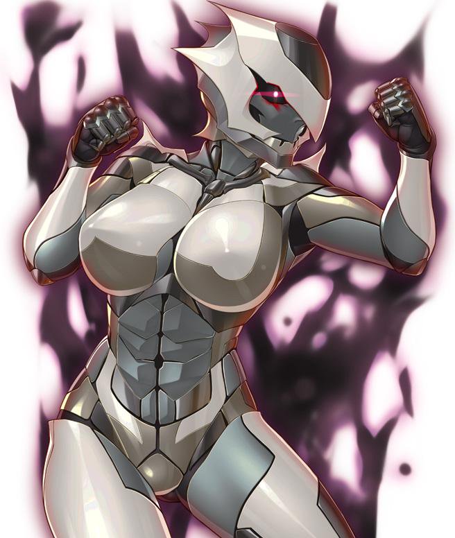 1girl, armor, aura, breasts, full_armor, haruma_saku, helmet, kokonoki_nao, solo, taimanin_asagi, taimanin_asagi_battle_arena
