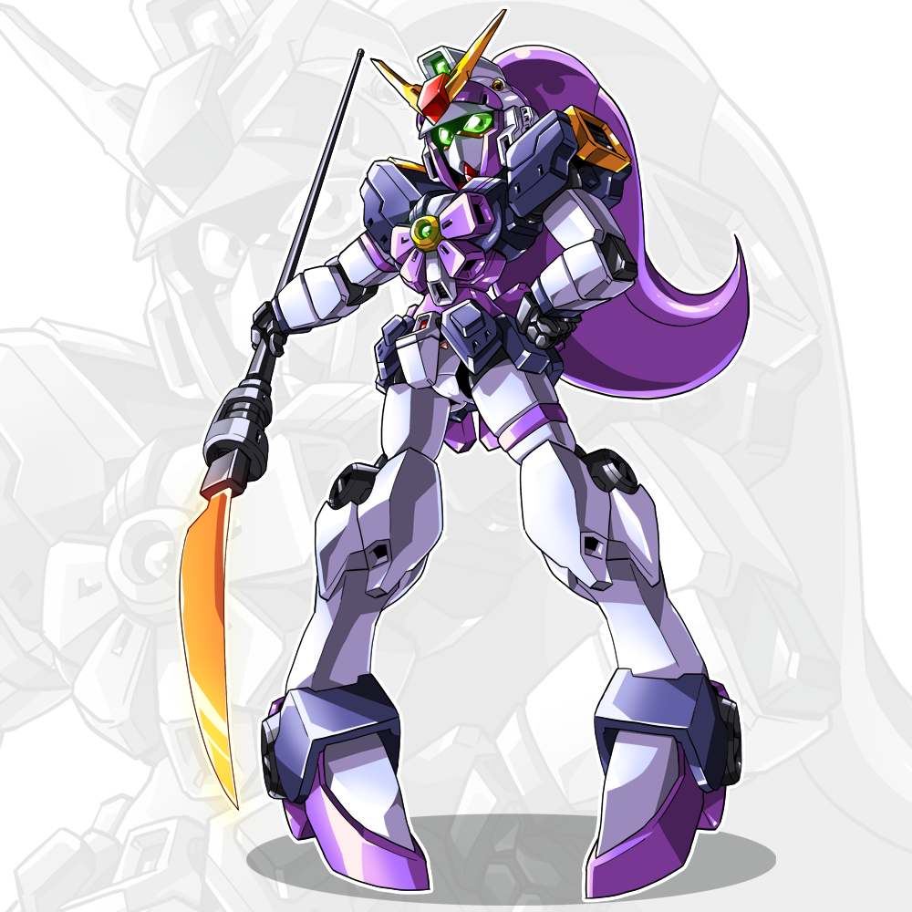 gundam, gundam_build_fighters, gundam_build_fighters_try, kouchi_(kouichi-129), long_hair, mecha, naginata, nobel_gundam, nobel_m_gundam, polearm, weapon