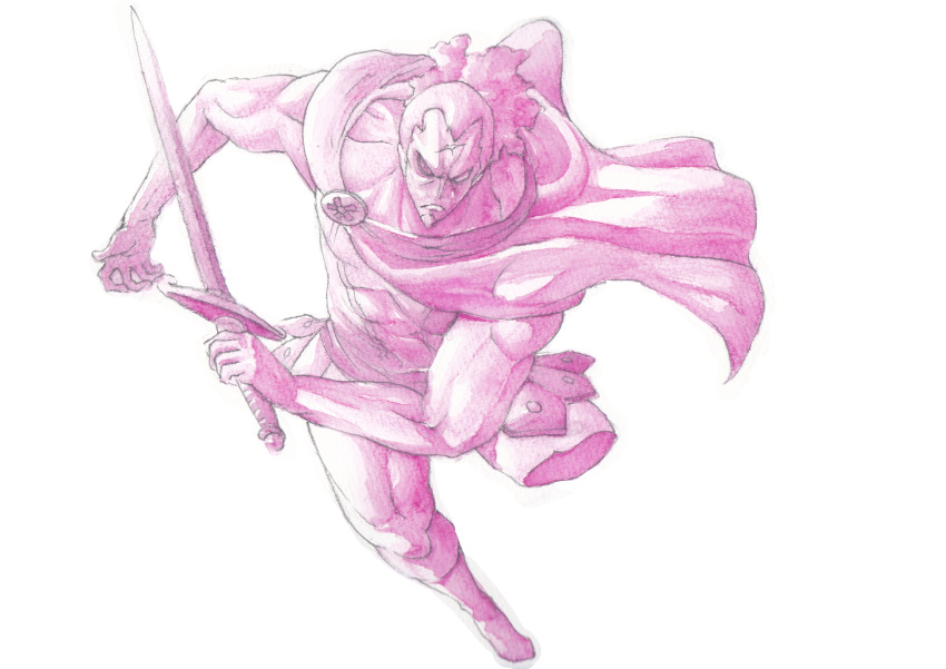 1boy, amputee, dressrosa, kyros, male_focus, monochrome, one_piece, pteruges