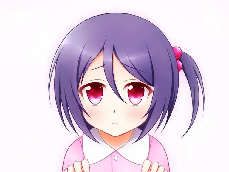 1girl, blush, face, hair_ornament, joukamachi_no_dandelion, looking_at_viewer, natsu_(927013), pink_eyes