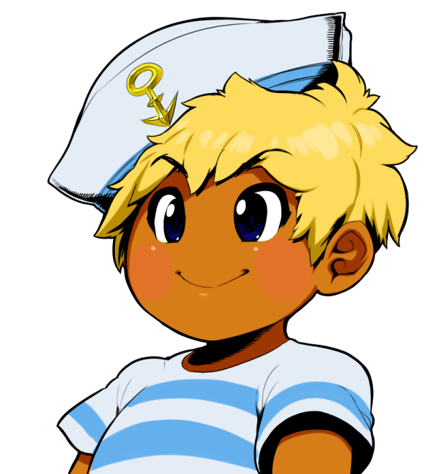 1girl, ami_dixie, blonde_hair, blue_eyes, child, hat, nitrotitan, sailor_hat