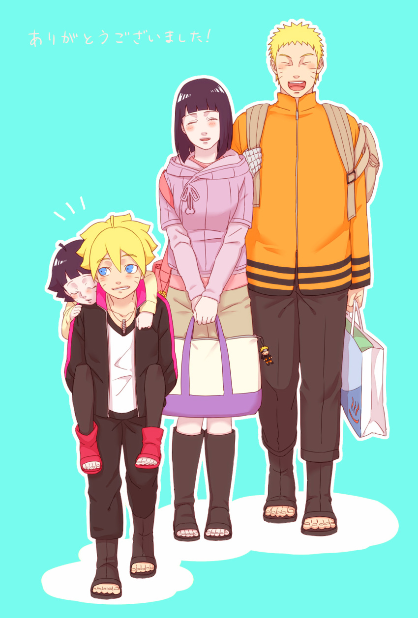 2boys, 2girls, blue_eyes, boruto:_the_movie, hal_(sakurajam), husband_and_wife, hyuuga_hinata, lavender_eyes