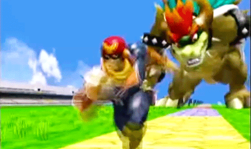 00s, 2006, 2boys, 3d, animated, animated_gif, bowser, captain_falcon