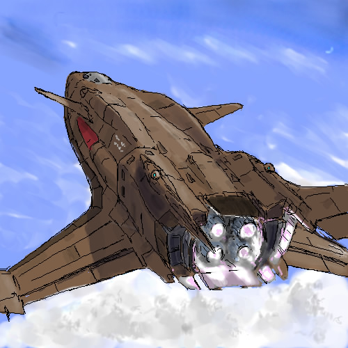 clouds, gundam, mobile_suit_gundam, shoboyuski, sky, space_craft, zanzibar