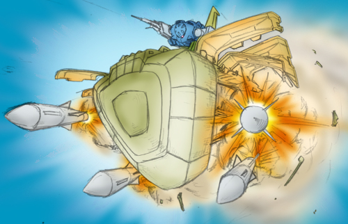 firing, gundam, gundam_ms_igloo, mecha, missile, tasoku_hokou_heiki, ze'gok