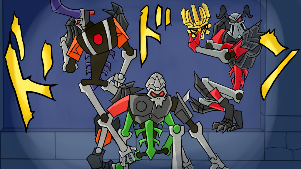 bionicle, crossover, esidisi, horns, jojo_no_kimyou_na_bouken, jojo_pose, kars_(jojo), kulta