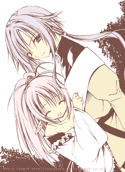 izumi_yura, long_hair, lucid_atray, pink_hair, pointy_ears, tisse_diarec, yura_izumi, yuukyuu_gensoukyoku