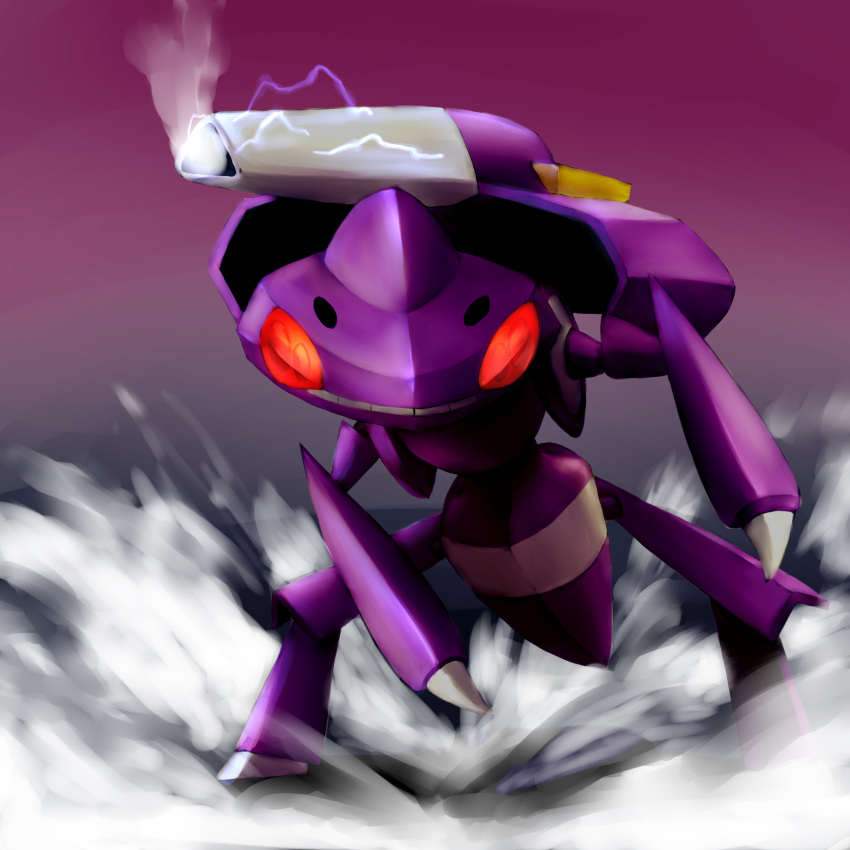 cannon, genesect, nintendo, no_humans, pokemon, pokemon_(game), solo