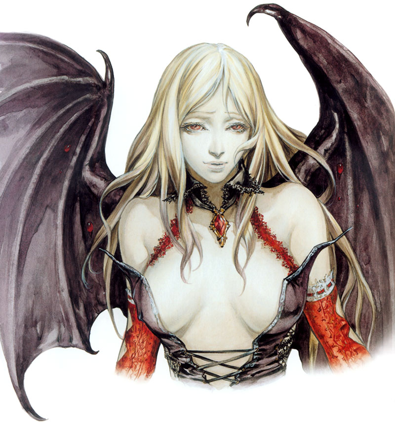 1girl, annette_(castlevania), blonde_hair, breasts, castlevania, castlevania:_dracula_x_chronicles, corruption, corset