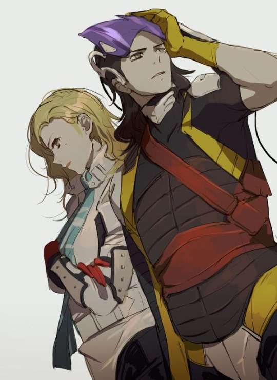 1boy, 1girl, aleph, blonde_hair, hiroko, mother_and_son, shin_megami_tensei, shin_megami_tensei_ii