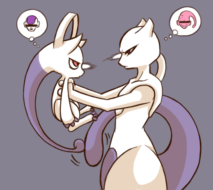 artist_request, crossover, dragon_ball, dragonball_z, frieza, head_tail, majin_buu, mega_mewtwo_y