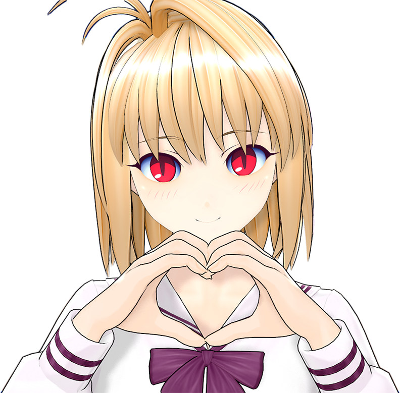 00s, 1girl, 3d, alternate_costume, antenna_hair, arcueid_brunestud, artificial_academy_2, blonde_hair