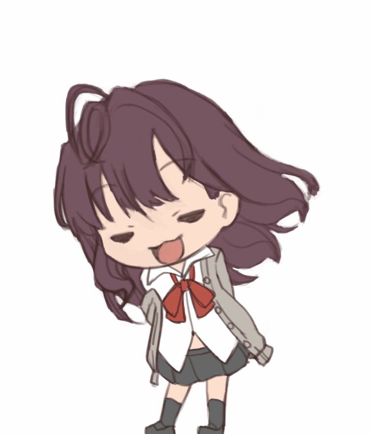 1girl, animated, animated_gif, blue_eyes, chibi, ichinose_shiki, idolmaster, idolmaster_cinderella_girls, koufuku_graffiti, long_hair, maru_(maru1625), purple_hair, shiawase_graffiti, solo, ugoira